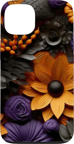 Vista 7 de iPhone 16 Halloween Flores Otoño Calabazas Caso