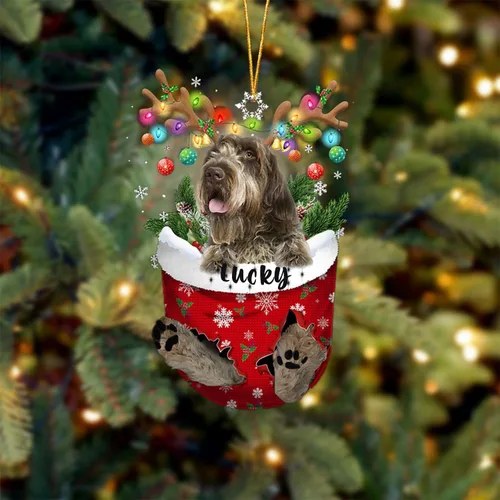 Vista 136 de Adorno de Navidad personalizado para perro Airedale Terrier en bolsillo de nieve, adorno para árbol de Navidad, idea de regalo para amantes