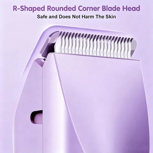 Vista 6 de Bikini Trimmer for Women 2-in-1 Waterproof Electric Shaver,Purple2 Púrpura