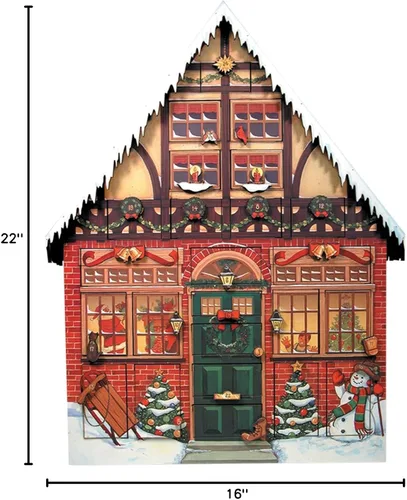 Vista 3 de Byers' Choice Figura de Cantares Navideños de la Casa de Adviento AC01 de la Colección de Calendarios de Adviento