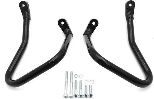Vista 5 de Barra de choque de protección de alforja trasera negra compatible con Harley Softail FLHC FLHCS 2018+ [P/N: TGHD-SG09-BK]