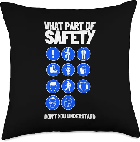 Vista 4 de Safety Inspectors And First Aid Apparel Incident Analyst Security Manager & Safety Supervisor - Almohada de 16 x 16 pulgadas, multicolor
