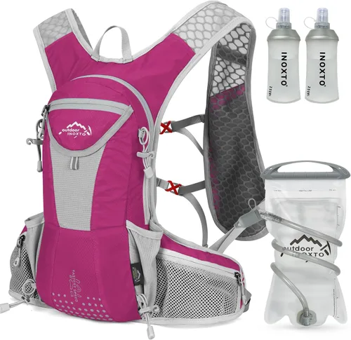 Vista 11 de IX INOXTO Hydration Pack Backpack, Lightweight Water Backpack with 2L Hydration Bladder Daypack for Men Women,Running Hydration Vest for Trail Todo