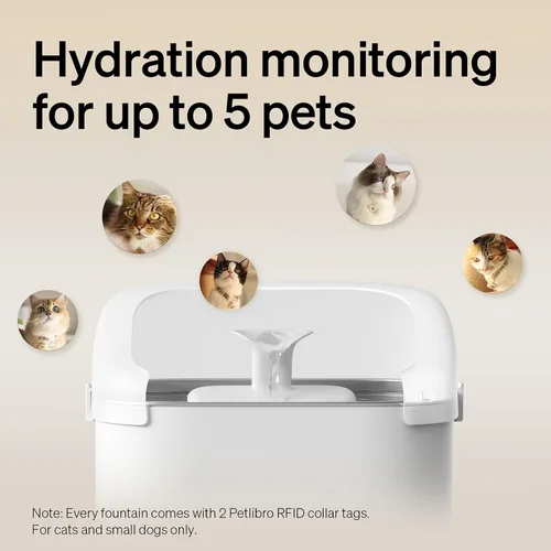 Vista 6 de Paquete de 2 comederos automáticos RFID PETLIBRO para gatos, sensor de collar para comidas personalizadas, reconocimiento de gatos, seguimiento