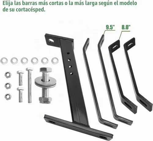Vista 3 de Eapele Enganche de Remolque para Cortacésped, Enganche de Remolque para Tractor de Jardín, Construcción de Hierro Sólido, Compatible con Cortacésped