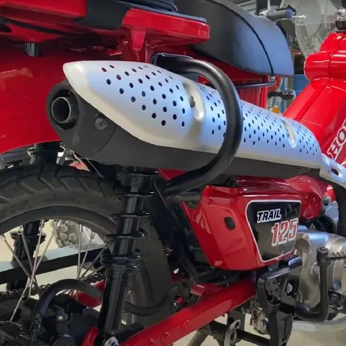 Vista 2 de Barra de choque de escape compatible con Honda CT125 Trail 125 Hunter Cub (2019-actual)