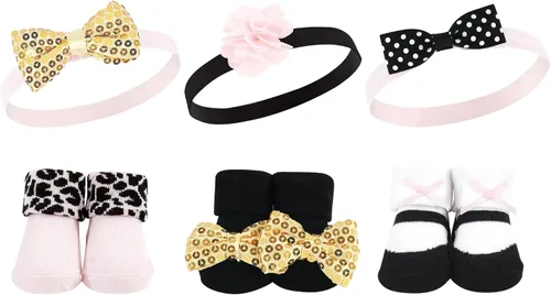 Vista 55 de Hudson Baby Conjunto de regalo de diadema y calcetines para niña