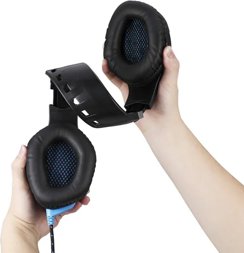 Vista 8 de Adesso Xtream G3-7.1 Auriculares para juegos con sonido envolvente con micrófono con cancelación de ruido e iluminación LED para PC, PS4, Xbox