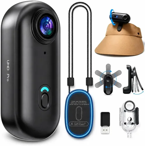Vista 12 de JETO 4K mini cámara 32GB, cámara POV de la motocicleta de EIS