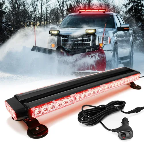 Vista 16 de Barra de luz estroboscópica de emergencia de 14.5'' con 32 LED para techo, doble lado, luz de advertencia de peligro, luz de seguridad con imán