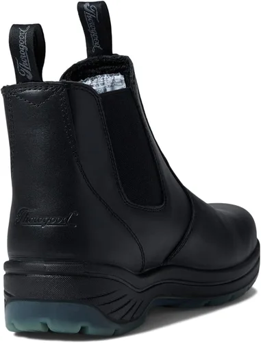 Vista 5 de Thorogood Botas de seguridad antideslizantes de 6 pulgadas para hombres y mujeres, cuero con liberación rápida, suela antideslizante y parte