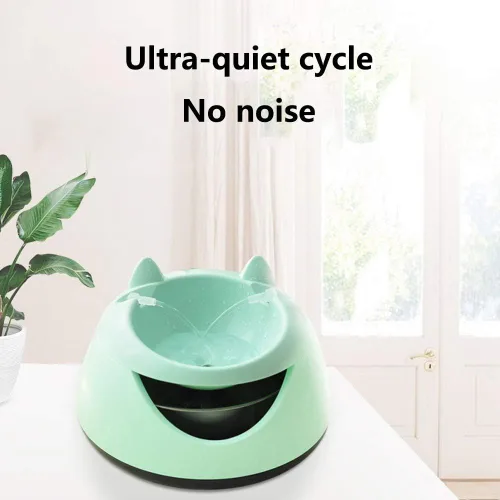 Vista 2 de Fuente de agua para gatos, dispensador de agua para gatos, saludable, súper silencioso y fácil de limpiar, fuente para mascotas con filtro