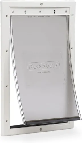 Vista 9 de Puerta para mascotas PetSafe plástico con solapa suave de color, Mediano, M, Blanco
