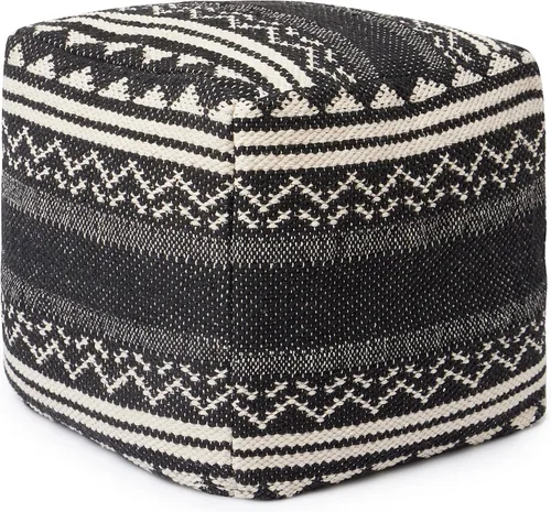 Vista 12 de REDEARTH · Puf otomano acolchado con relleno, textura de almacenamiento, cubo de granos, puf, reposapiés para sala de estar, dormitorio, guardería