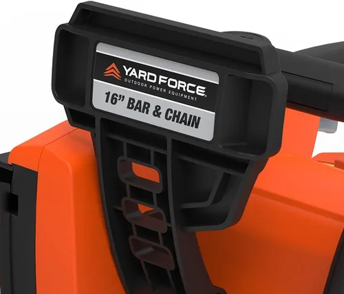 Vista 5 de Yard Force Motosierra eléctrica de 16 pulgadas YF1516CS con lubricación automática, tensión de barra de cadena sin herramientas, interruptor