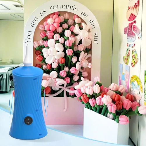 Vista 5 de AXHJ Balloon Pump Electric Air Pumps for Long Balloons, Electric Air Balloon Pump, Balloon Inflator for Foil Twisty Animal Balloons in Birthday