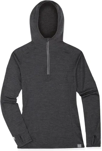 Vista 4 de MERIWOOL Sudadera con capucha para mujer, ligera, de lana merina, manga larga, térmica