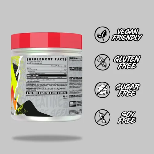 Vista 3 de GHOST Creatine Monohydrate Powder, 5G OptiCreatine - Strawbango