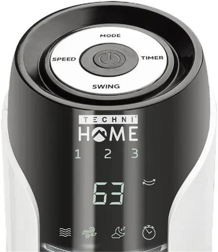 Vista 5 de Pemberly Row Ventilador de torre contemporáneo de 48" con control remoto y pantalla LED