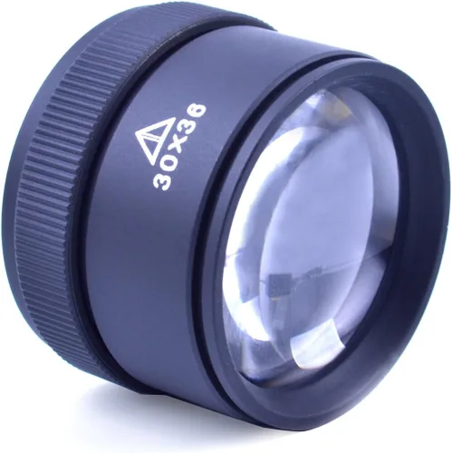 Vista 3 de BronaGrand Lupa óptica 30X Lupa Lupa Loop Microscopio Lupa Lente Portátil para Joyero, Monedas, Sellos
