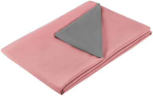 Vista 8 de Funda de manta con peso, 48 x 72 pulgadas, color café, lavable, 8 lazos