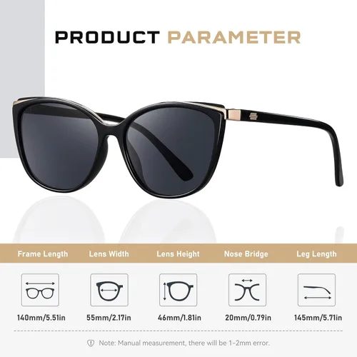 Vista 16 de Gafas de sol de moda ojo de gato para las mujeres moda Cateye UV400 protección gafas CL22017