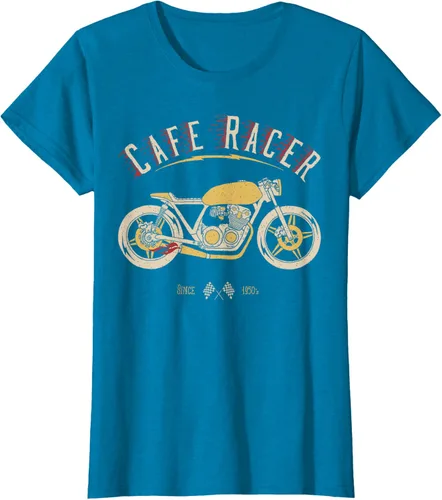 Vista 78 de Camiseta Cafe Racer - Old School - Camiseta de motocicleta vintage Negro