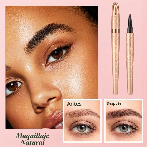 Vista 2 de Lápiz de cejas Microblading, 2026 nuevo bolígrafo de cejas 3D impermeable de 4 puntas Microblading, relleno de huecos naturales, maquillaje de cejas