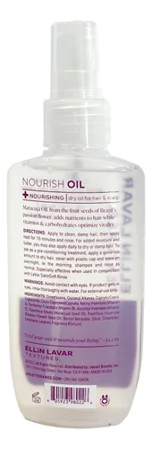 Vista 2 de NourishOil con maracuja y aceite de semilla de maracuyá – Cuidado de aceite seco para el cabello y el cuero cabelludo Vitamina A, C, complejo B