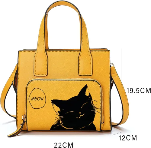 Vista 7 de JOSEKO Bolso de hombro con asa superior para mujer, bolso de mano de tamaño medio, bolso de mano de piel sintética, bolso cruzado