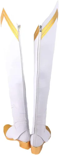 Vista 3 de Game Genshin Impact - Zapatos de cosplay para viajero Lumine, zapatos de cosplay para fiesta de Halloween, uso diario, ocio, botas casuales
