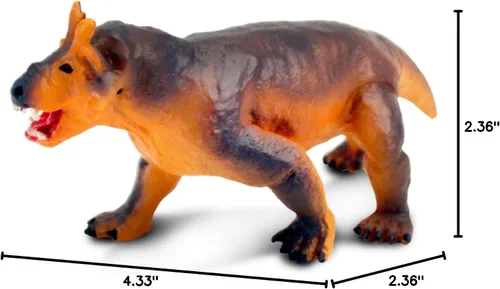 Vista 6 de Safari Ltd. Estemmenosuchus Figura detallada de modelo de 4.5 pulgadas, juguete educativo para niños, niñas y niños a partir de 3 años
