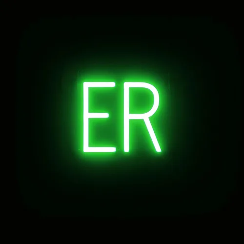 Vista 40 de SpellBrite LED Neon ER Sign for Business - Blue, 9" x 6" Azul