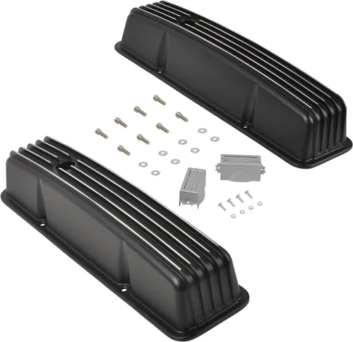 Vista 10 de Cubierta de válvula de motores de aluminio fundido con soportes de bobina compatible con GM LS LS1 LS2 LS3 LS6 5.3 6.0 - Negro