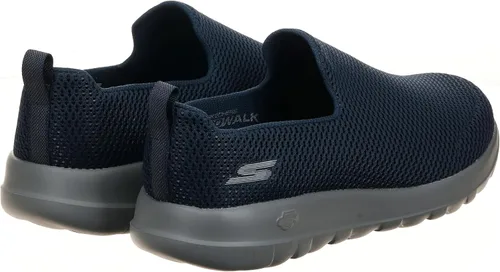 Vista 6 de Skechers Go Max-Athletic Tenis para caminar para hombre, de malla de aire y sin cordones, Azulgris