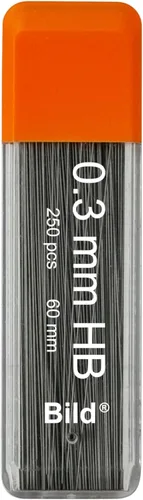 Vista 3 de Bild Premium 1250 recargas de mina de 0.3 mm HB para lápiz mecánico (HB Mega, 0.3 mm)