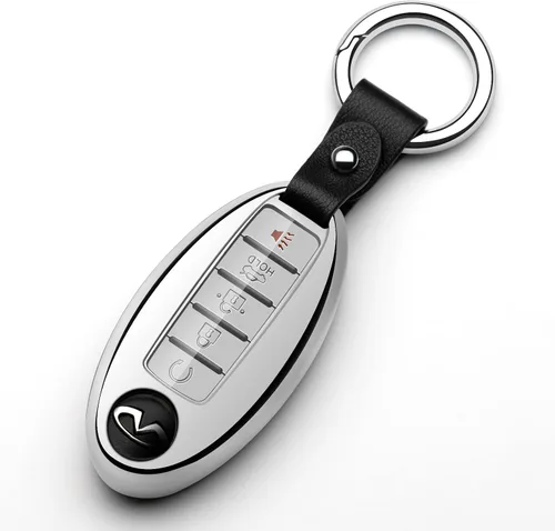 Vista 8 de Compatible con funda para llavero Nissan, Altima Maxima, Rogue Armada Pathfinder, compatible con Infiniti, funda protectora de TPU negra, accesorios