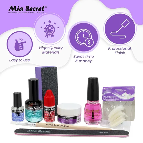 Vista 5 de Mia Secret Formagel Builder Gel Kit CONTIENE: preparación de uñas, recubrimientos superiores, gel constructor, limas de uñas (kit transparente)