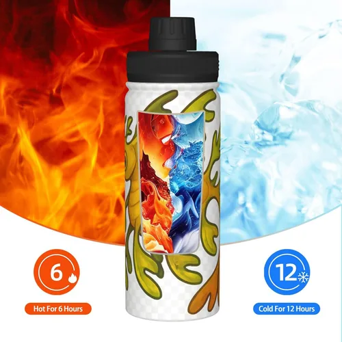 Vista 6 de Leafy Seadragon - Hervidor de agua aislado de acero inoxidable Botella de agua divertida con estampado Ideal para deportes y viajes Seadragón