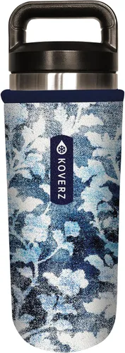 Vista 82 de Funda de neopreno para botella de agua Koverz, funda de neopreno, se ajusta a botellas de agua de 24-30 oz, lavable y reutilizable, tamaño grande