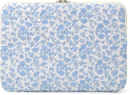 Vista 22 de Funda acolchada para laptop de 15 a 15.6 pulgadas, bonita funda protectora acolchada para computadora portátil con estampado floral para MacBook