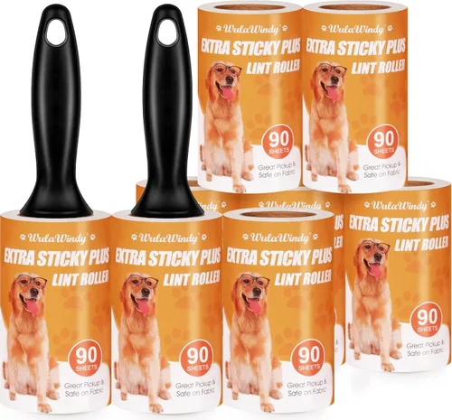 Vista 13 de WulaWindy Rodillo de Pelusa para Pelo de Mascotas, Rodillos de Pelusa Extra Adhesivos Removedor de Pelo de Mascotas para la Ropa, Paquete de Valor