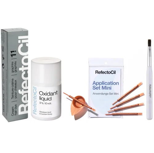 Vista 6 de RefectoCil Hair Tinting Kit – Cream Dye + Liquid Developer + Mixing Brush