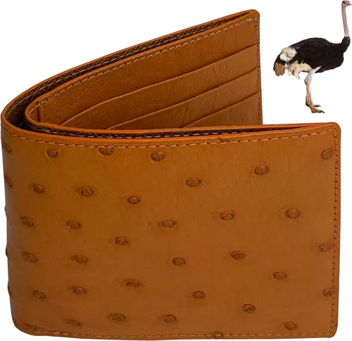Vista 8 de HATA Billetera de piel plegable de cocodrilo para hombre, con bloqueo RFID, hecha a mano para papá, marido, hijo, profesor
