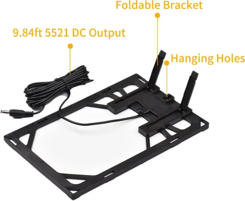Vista 7 de Mini panel solar, 6W 12V panel solar para cámara de seguridad al aire libre célula solar con salida de CC de 10 pies DIY cargador de panel solar
