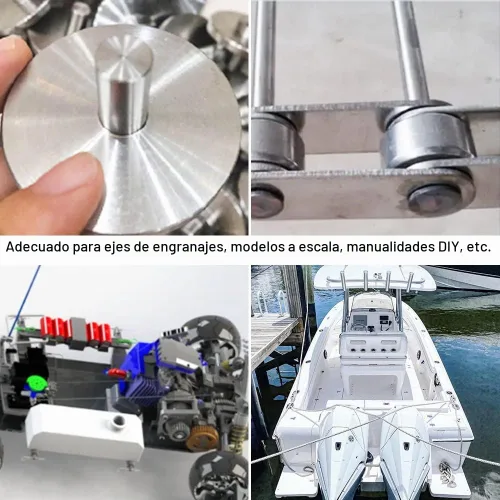 Vista 7 de Eoiips Varilla redonda de acero inoxidable 304 de 1 pulgada de diámetro, barra sólida de 10 pulgadas de largo, para manualidades de metal
