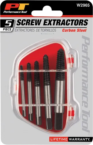 Vista 3 de Performance Tool Juego de extractor de tornillos W2965, elimina tornillos dañados, pernos rotos, tornillos de fijación y accesorios de tubería