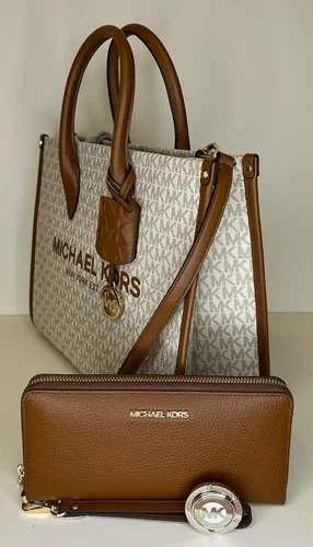 Vista 4 de Michael Kors Mirella MD EW - Bolsa de mano con logotipo grande continental y gancho para bolso