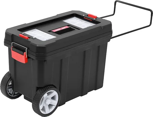 Vista 11 de MAXPOWER Caja de herramientas pequeña, cajas de herramientas de plástico de Rojo