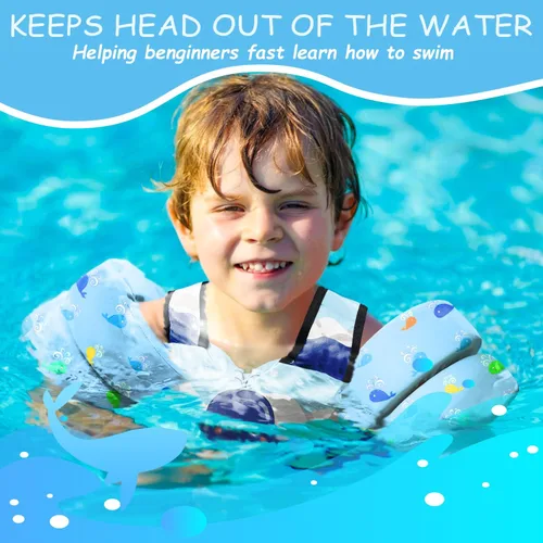 Vista 5 de Chriffer Toddler Floaties Kids Swim Vest for 30-50 Pounds Boys & Girls with Arm Wings for Age 2 3 4 5 6 7 Years Old Baby